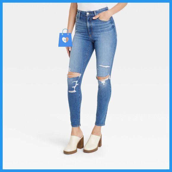 10 Short - Womens High-Rise Skinny Jeans - Universal Thread - Medium Wash - Picture 10 of 11